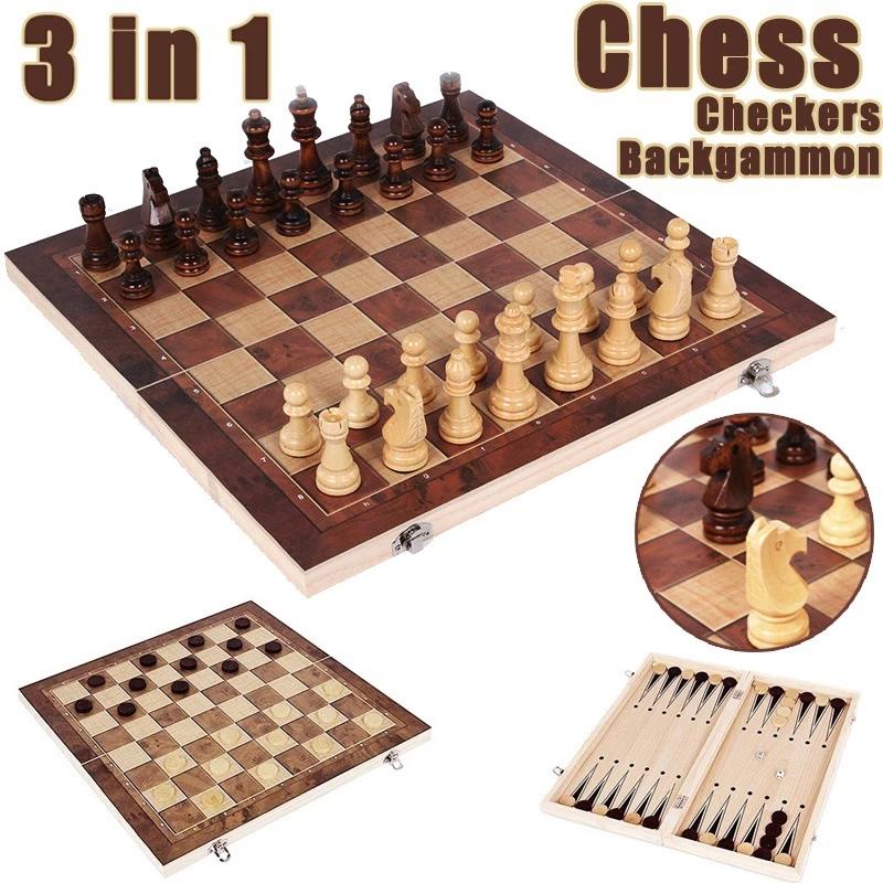 Board Game Vantage - 3 in 1 Chess Board, Folding
