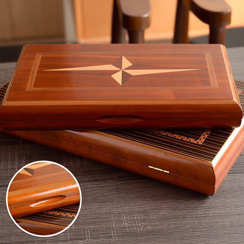 Board Game Vantage - Solid Wood Backgammon 11-19 Inch Luxury