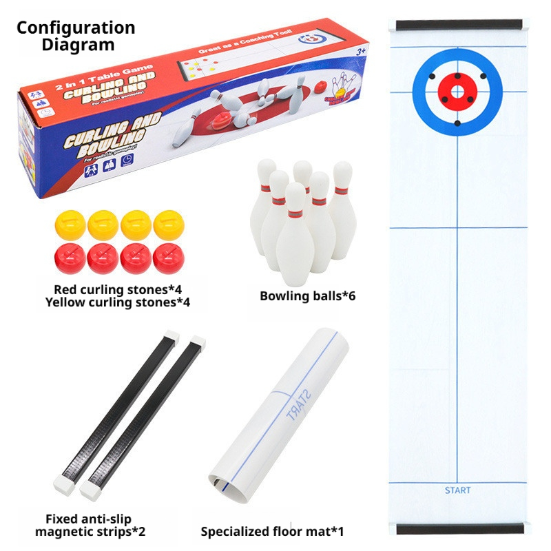 Board Game Arena - New Mini Curling&Bowling Tabletop Game, Kids'