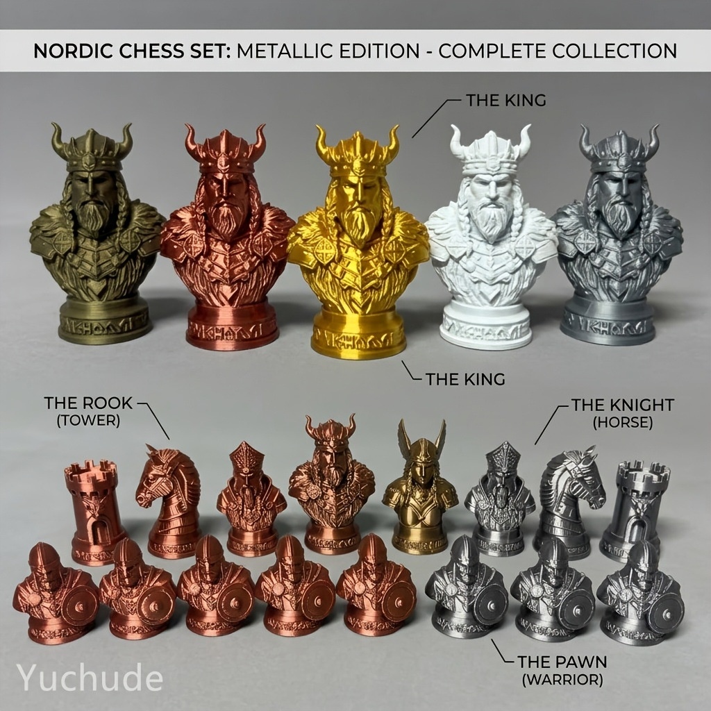 Viking Chess Pieces 3D Printed - Board Game Vikings review and price