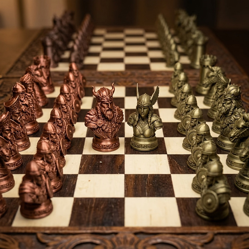 Viking Chess Pieces 3D Printed - Board Game Vikings review and price