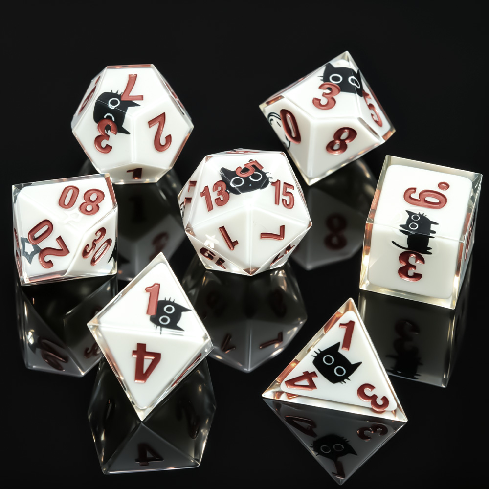 7pcs Magic Academy Cat Polyhed - Dice Set Polyhedral review and price