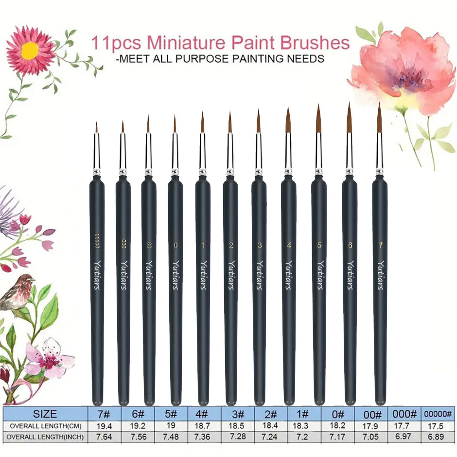 11/22pcs Miniature Paint Brush - Miniature Painting Set review and price