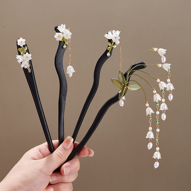 Wooden Flower Hairpin Vintage  - Board Game Go review and price