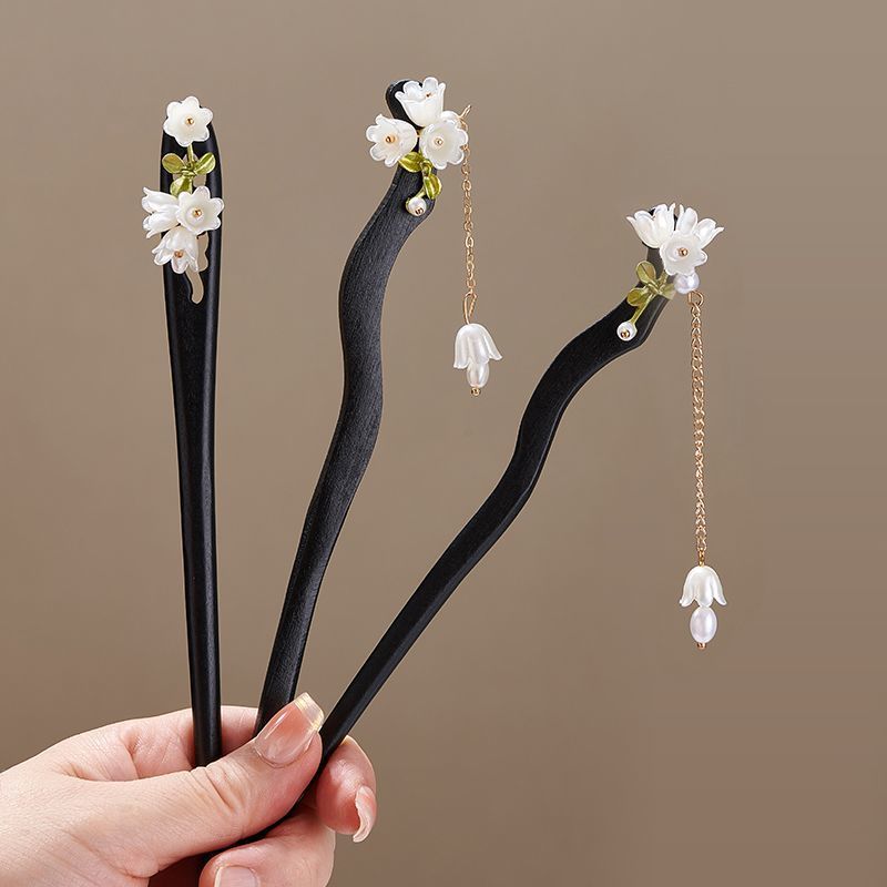 Wooden Flower Hairpin Vintage  - Board Game Go review and price