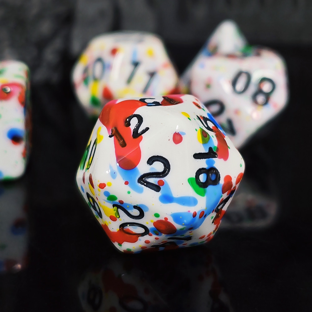 Paint Splatter Dice Set - 7PCS - Dice Set Polyhedral review and price