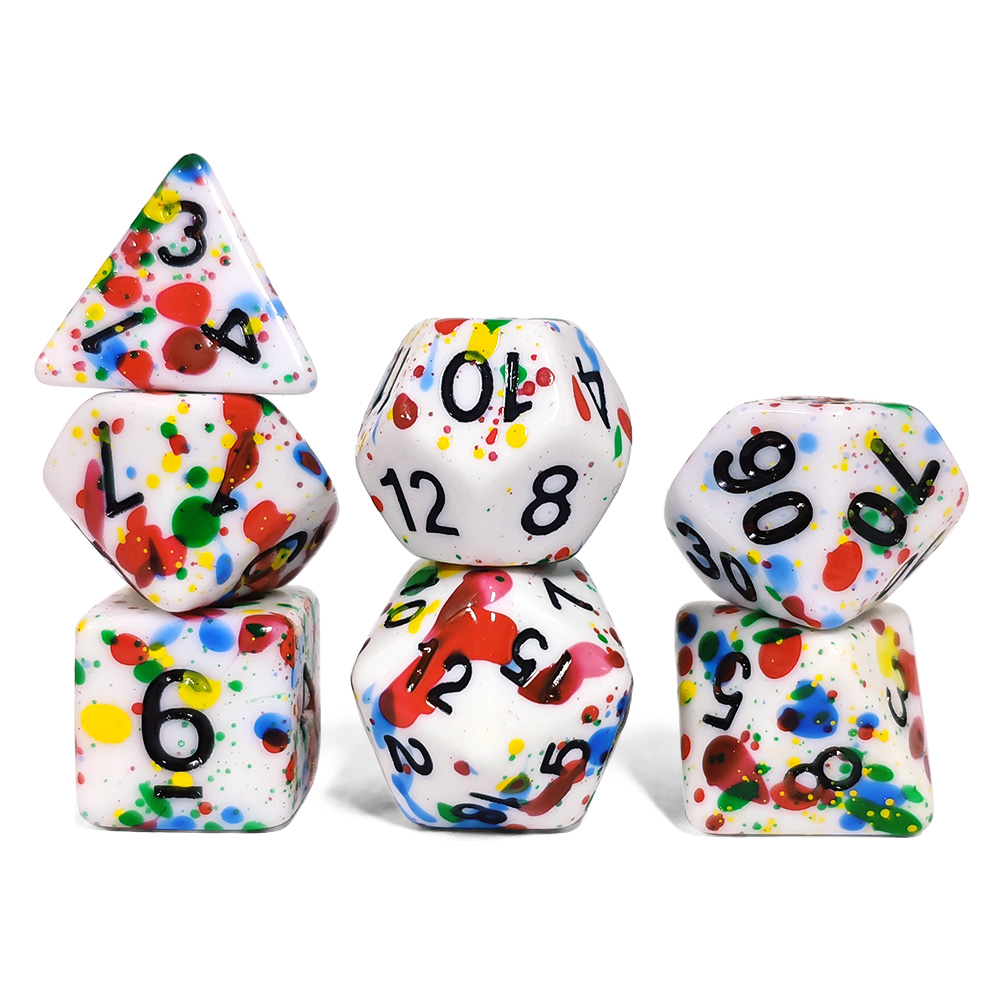 Paint Splatter Dice Set - 7PCS - Dice Set Polyhedral review and price