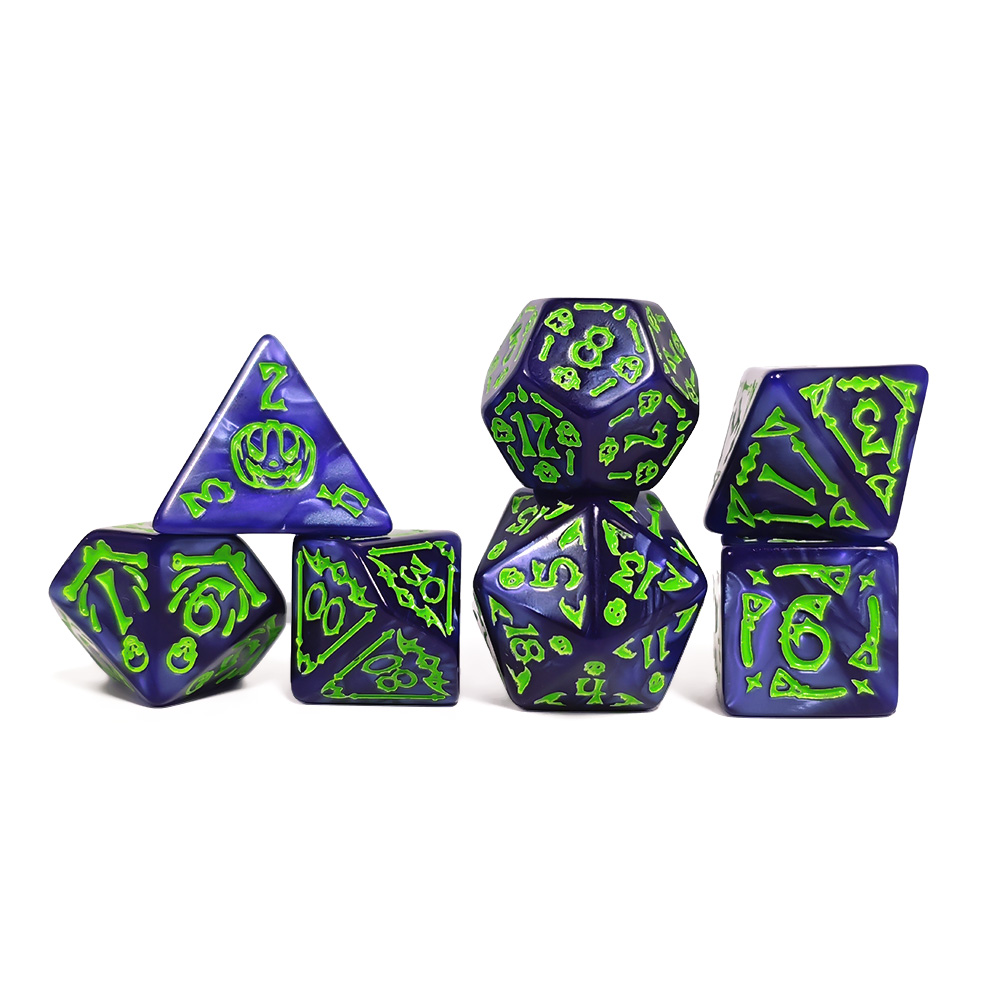 Cthulhu Dark Blue & Neon Green - Dice Set Polyhedral review and price