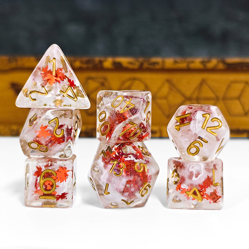 7PCS DND Dices Transparent Res - Dice Set Polyhedral review and price