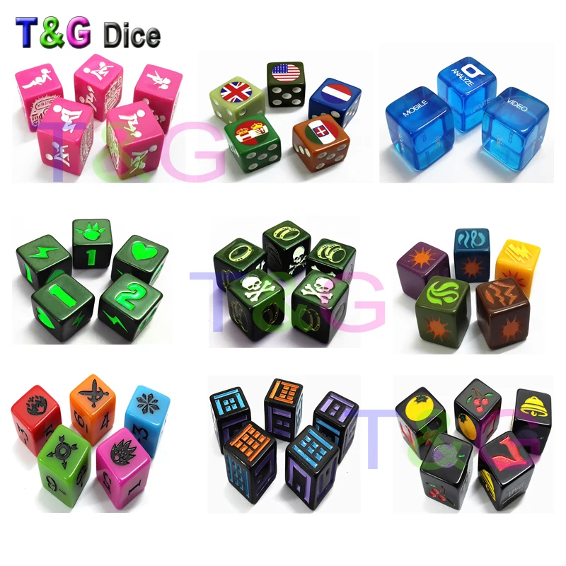 T&G 16mm Customized D6 Dice Lo - Board Game Logo review and price