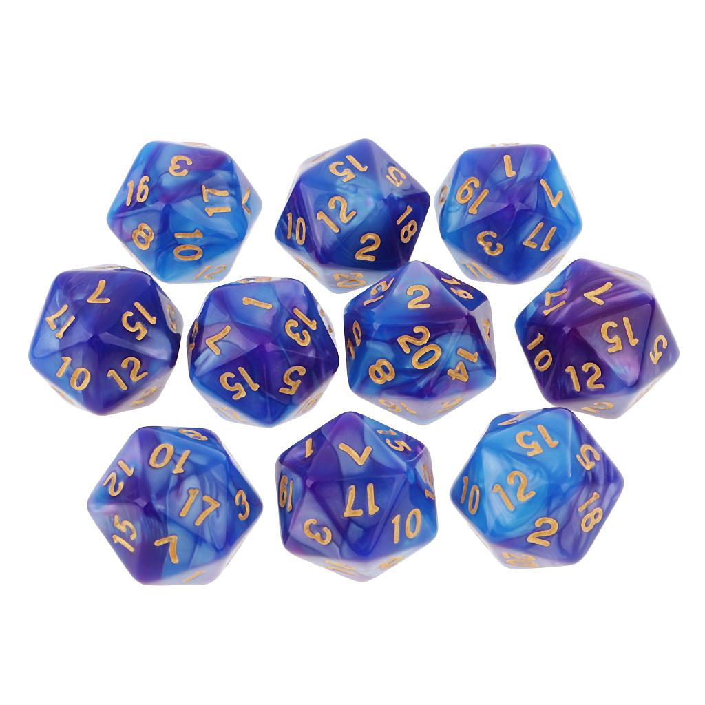 10pcs Polyhedral 20 Sided Dice - Board Game Arena review and price