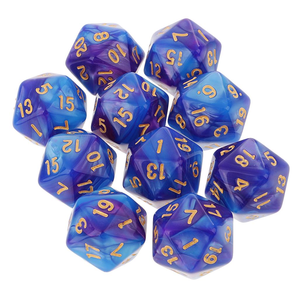 10pcs Polyhedral 20 Sided Dice - Board Game Arena review and price