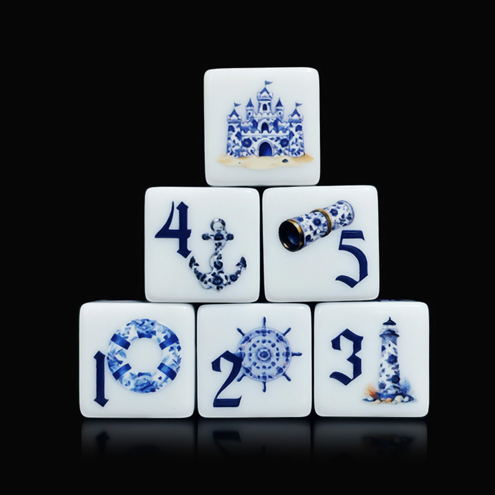 12Pcs Blue Nautical 16MM Print - Board Game Arena review and price