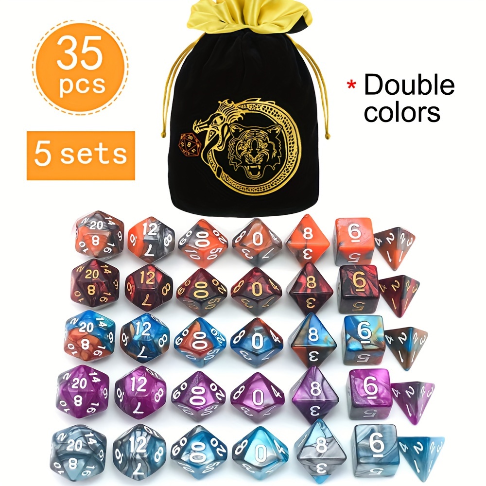 DND 5 Sets 35 Pcs Polyhedral D - Dice Set Polyhedral review and price