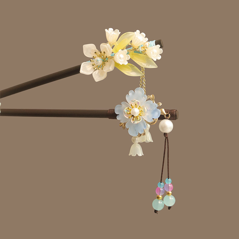 Flower Tassel Pearl Hair Stick - Board Game Go review and price