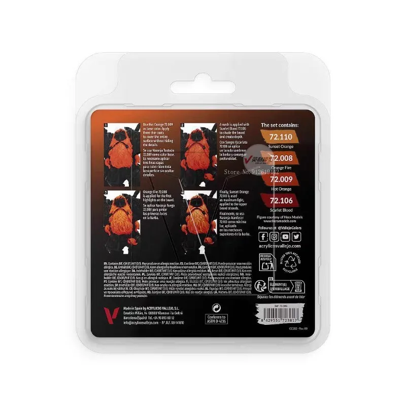 18m/ Bottle 4-color/set of Env - Miniature Painting Set review and price